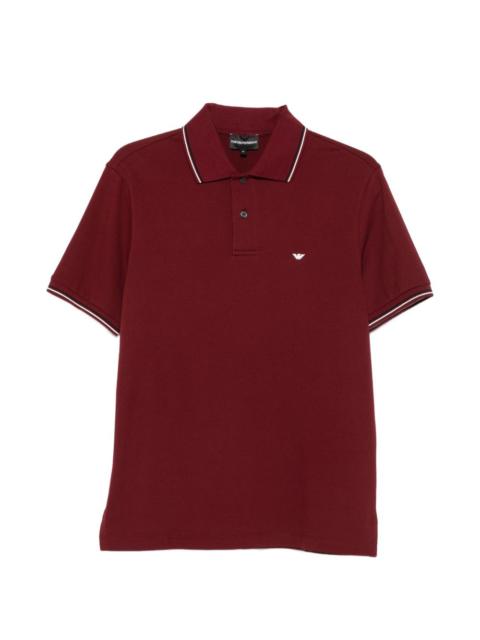 EMPORIO ARMANI logo-patch polo shirt