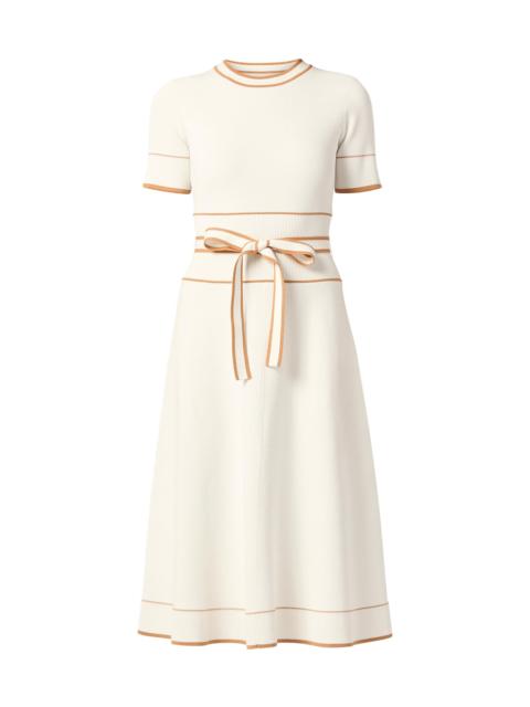 Shoshanna Women's Addison Belted Knit Dress - Ivory Terracotta