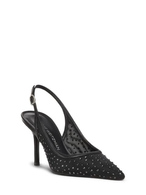 Stuart Weitzman Emilia Mesh 85 Slingback Pump