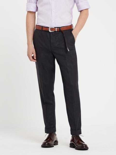 Brunello Cucinelli Virgin wool houndstooth formal fit trousers