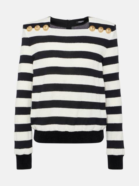 Balmain Striped jersey top
