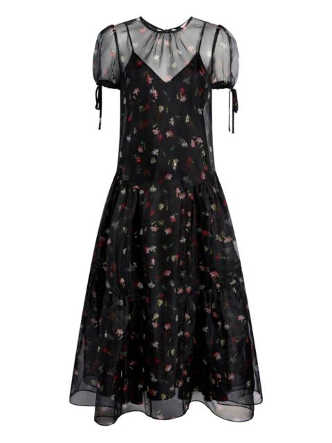 Cinq à Sept puff-sleeve tiered dress