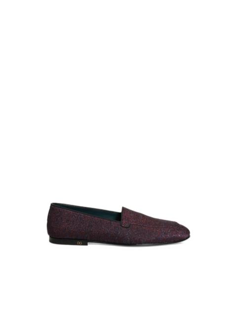 Dolce & Gabbana glitter-detail loafers