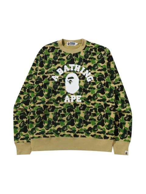 BAPE ABC Camo College Wide Crewneck 'Green'