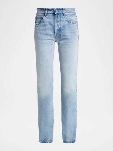 SAINT LAURENT Mid-Rise Relaxed Straight-Leg Jeans