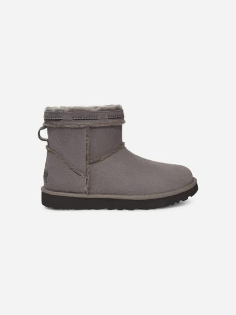 UGG ® Women's Classic Mini Shearling Braid Sheepskin Classic Boots in Charcoal
