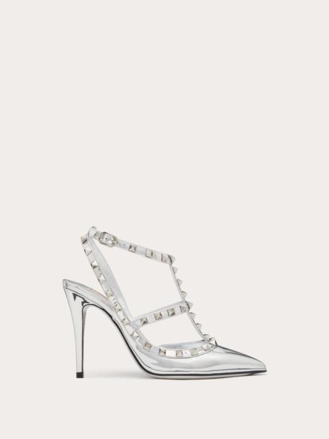 ROCKSTUD MIRROR-EFFECT PUMP WITH MATCHING STRAPS AND STUDS 100MM
