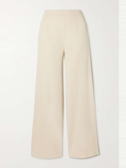 Beirut cashmere and silk-blend pants
