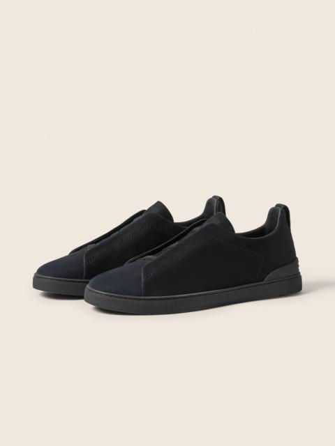 ZEGNA BLACK TRIPLE STITCH™ SECONDSKIN SNEAKERS