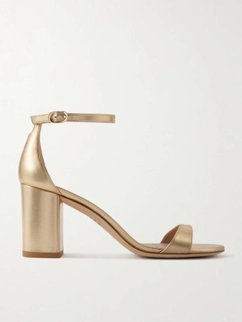 Nudist Block metallic leather sandals