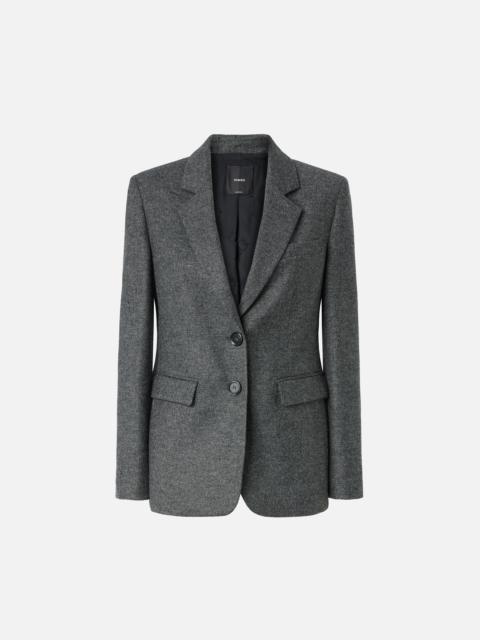 PINKO SALT AND PEPPER PATTERNED FLANNEL BLAZER
