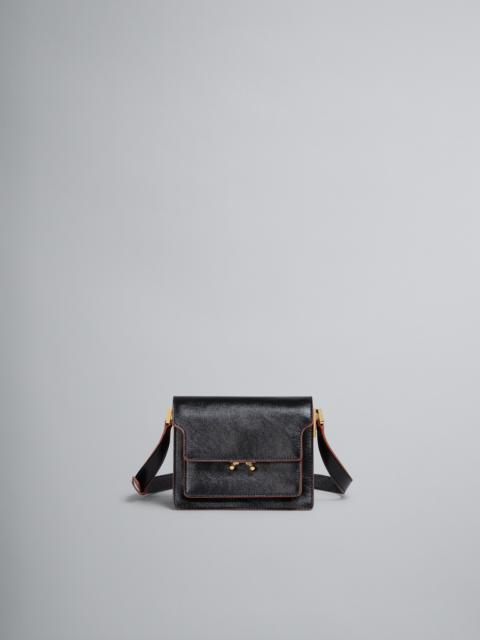 Marni TRUNK SOFT MINI BAG IN BLACK LEATHER