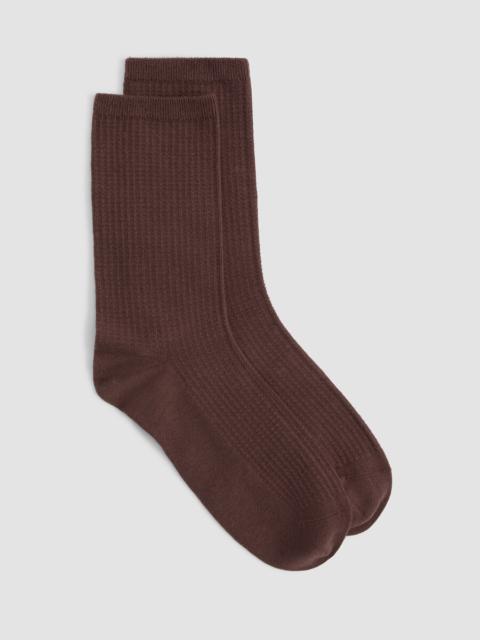 EILEEN FISHER Cotton Waffle Blend Crew Sock