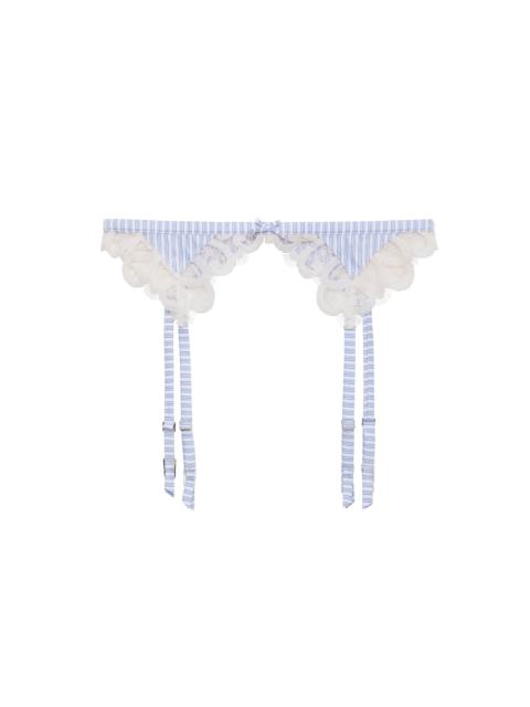 Fleur du Mal Hampton Poplin Garter Belt