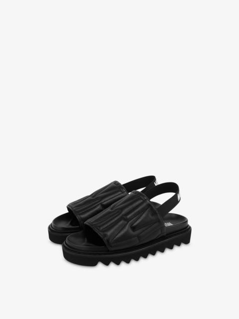Moschino M QUILTED NAPPA LEATHER SANDALS