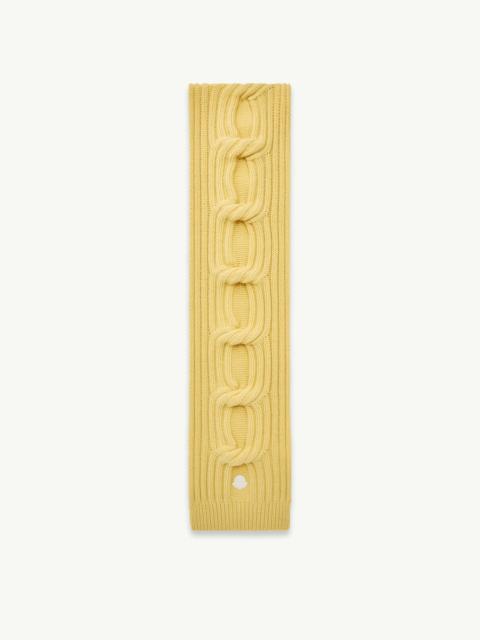 Moncler Chain Knit Wool & Cashmere Scarf