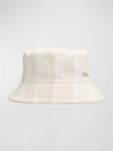 Men's Reversible Striped Bucket Hat