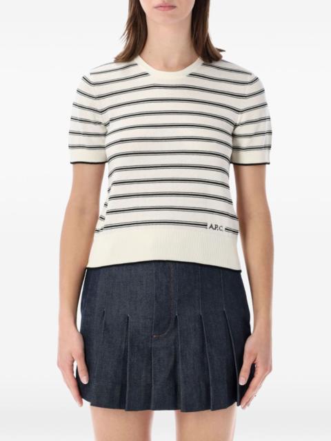 A.P.C. striped-pattern short-sleeve T-shirt