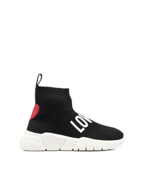Moschino heart-patch high-top sneakers