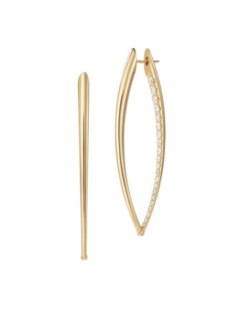 MELISSA KAYE Women's Cristina 18K Yellow Gold & 1.83 TCW Diamond Extra Large Marquise Hoop Earrings - Yellow Gold