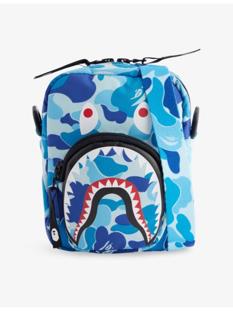 A BATHING APE® Camo Shark Woven Cross Body Bag