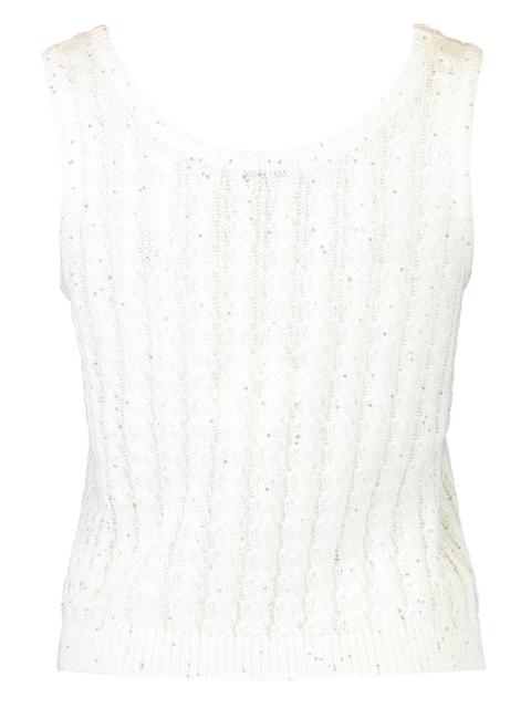 Brunello Cucinelli Charming Scoop Neck Tank