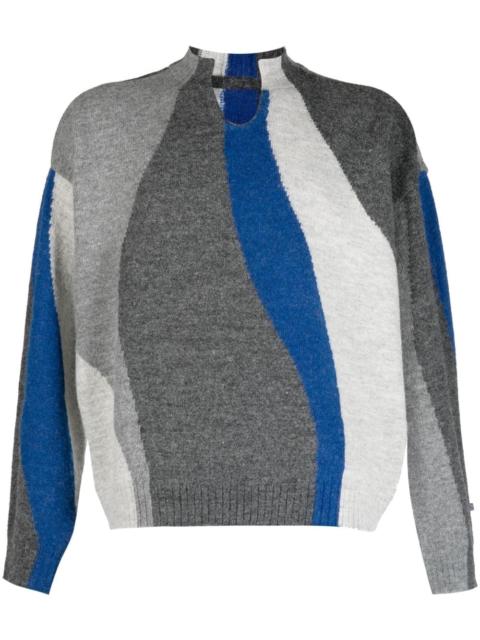 ADER error brushed-effect drop shoulder jumper