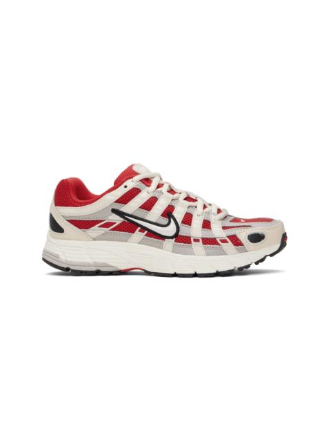 Nike Red & Off-White P-6000 Sneakers