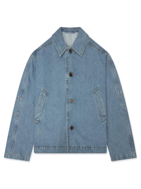Dries Van Noten ROBINSON WASHED DENIM M.W. COAT - LIGHT BLUE