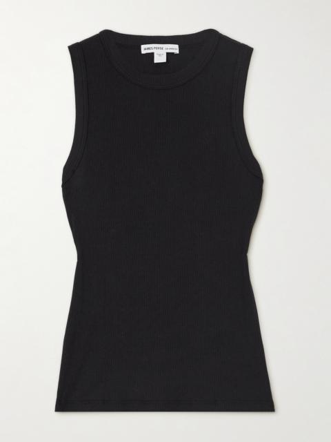 JAMES PERSE Ribbed Stretch-supima Cotton Tank