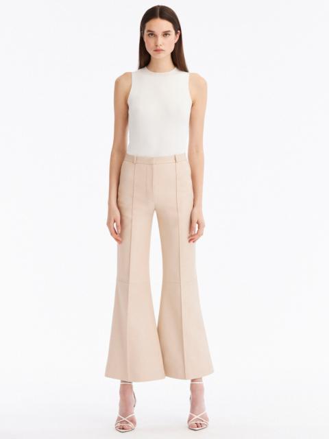 Oscar de la Renta FLARED LEATHER PANT