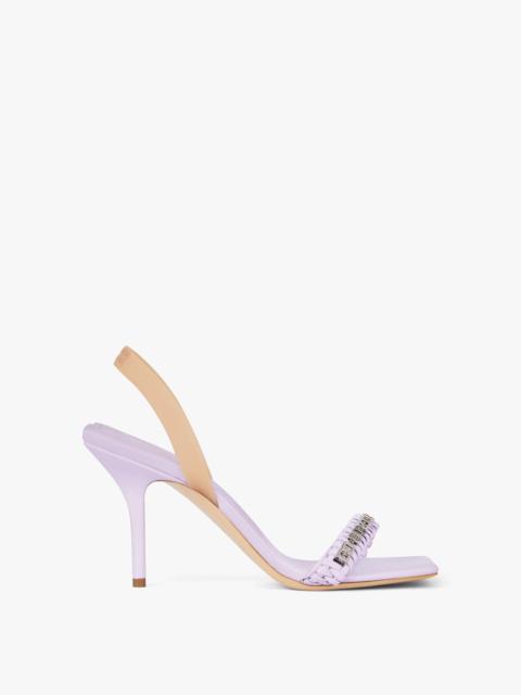 Givenchy G WOVEN SANDALS IN BRAIDED LEATHER WITH CHAIN