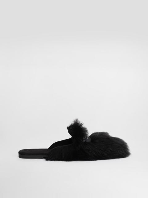Dolce & Gabbana Shearling and suede slippers