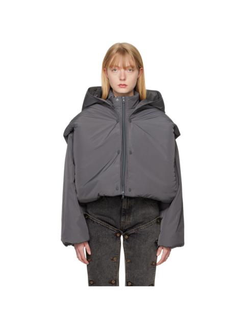 Gray Snap Off Puffer Jacket