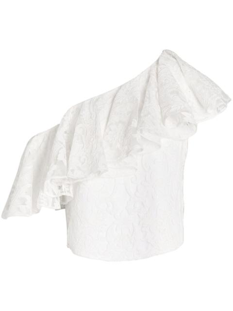 GIAMBATTISTA VALLI one-shoulder lace blouse