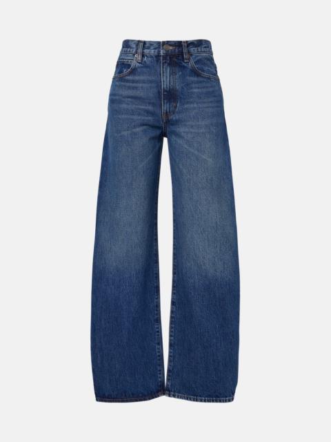 FRAME The Bow barrel-leg jeans