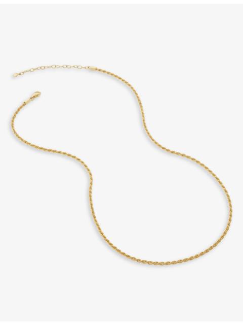 MONICA VINADER Rope-effect 18ct yellow gold-plated vermeil sterling-silver chain necklace