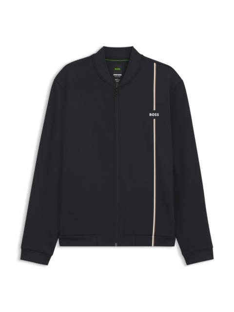BOSS ACTIVE ZIP-UP SWEATSHIRT WITH MOISTURE MANAGEMENT