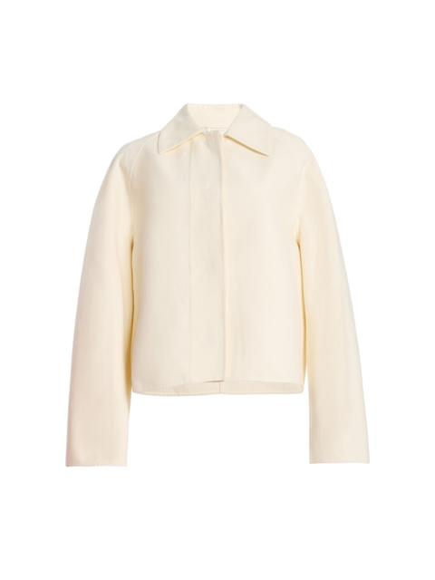 Another Tomorrow Cotton Blous ivory