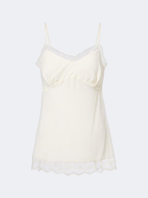 Simone Rocha Lace-trimmed crêpe de chine camisole