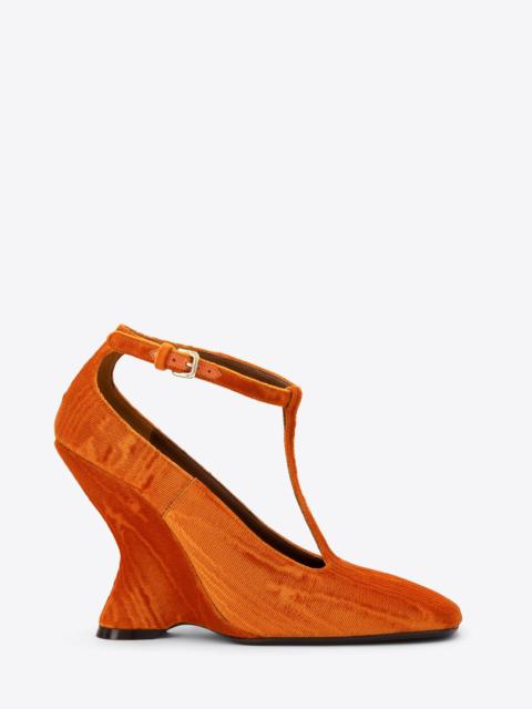 Dries Van Noten VELVET WEDGE PUMPS