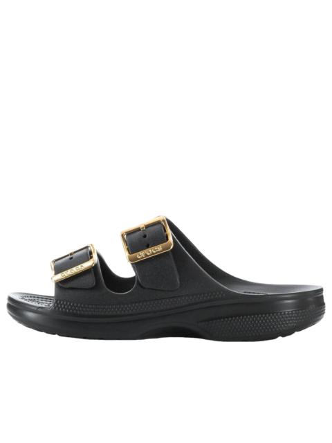 crocs (WMNS) Crocs Metallic Buckle Saturday Sandal 'Black' 213316-001