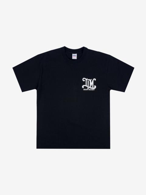Iron Heart IHT-2407-BLK 7.5oz Printed Loopwheel Crew Neck T-Shirt - Black