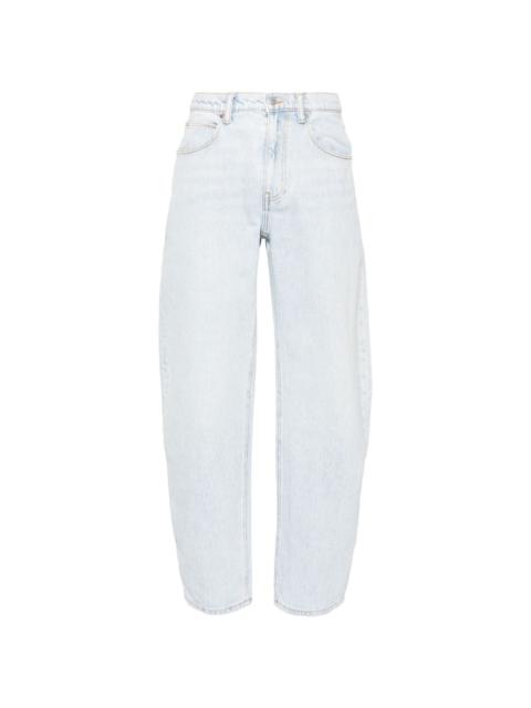 high-rise tapered jeans