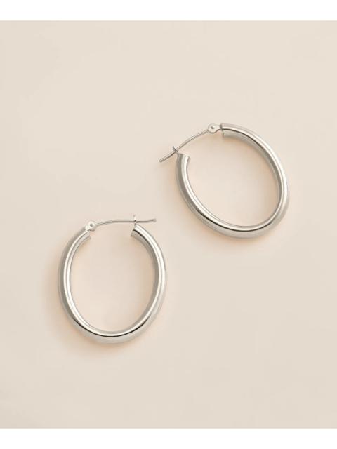 Brooks Brothers 14k White Gold Small Hoop Earrings