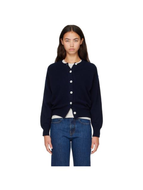 &DAUGHTER Navy Ada Crewneck Cardigan