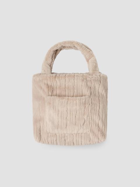 Barefoot Dreams 2-Piece Faux Fur Blanket & Bag Set - Sandstone