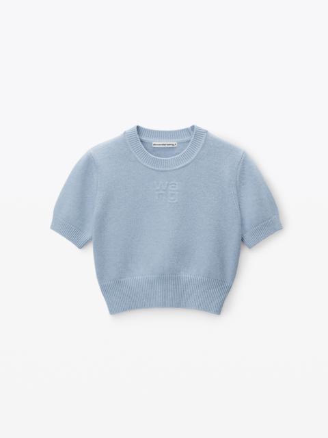 Alexander Wang Short Sleeve Cropped Pullover