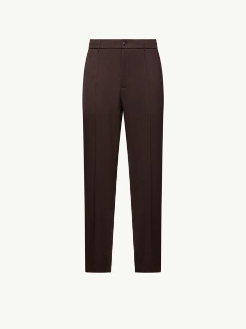 Moncler Wool Blend Gabardine Tailored Pants