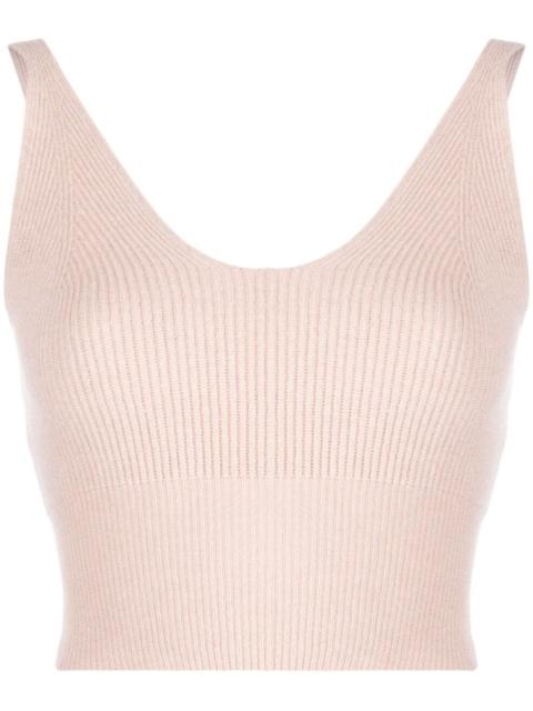 PESERICO ribbed-knit U-neck tank top